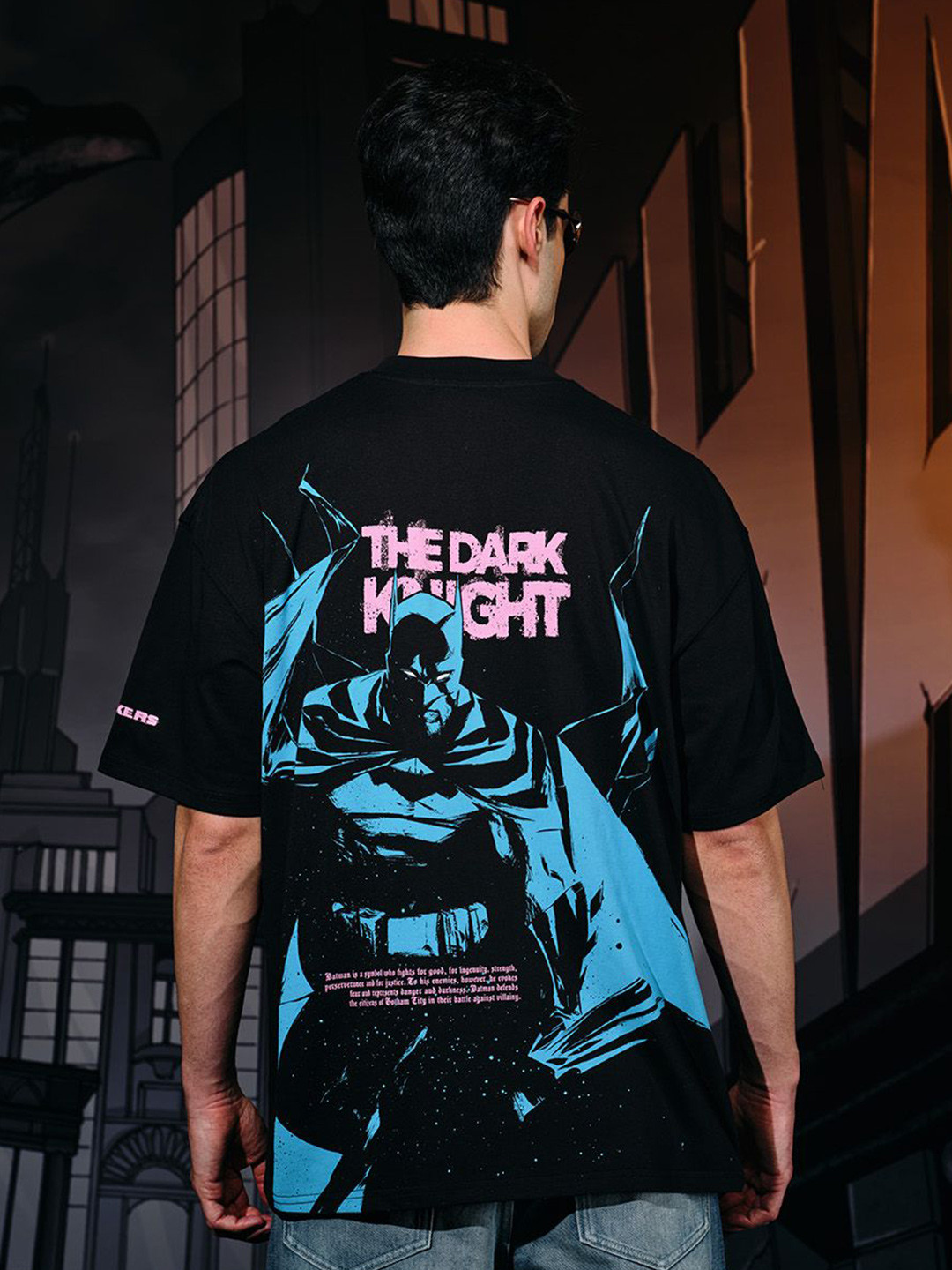 Bonkers Corner Men Batman Printed Pockets T-shirt