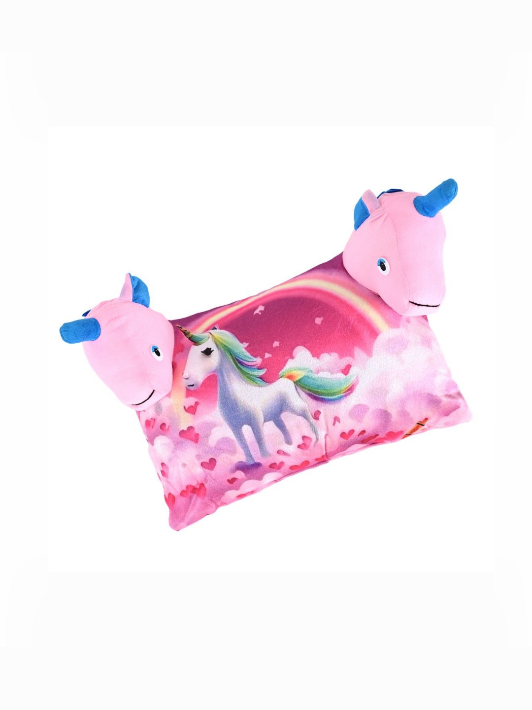 Aura Pink Cartoon Characters Cotton Ultra Soft Memory Foam Baby Pillow-10 x 30 x 45 cm