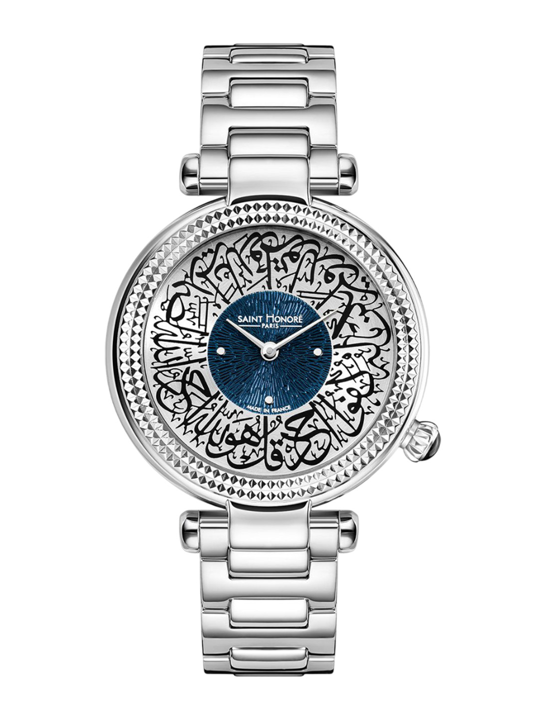 SAINT HONORE PARIS Women Embellished Dial & Leather Bracelet Style Straps Analogue Watch AU762321-1AAD