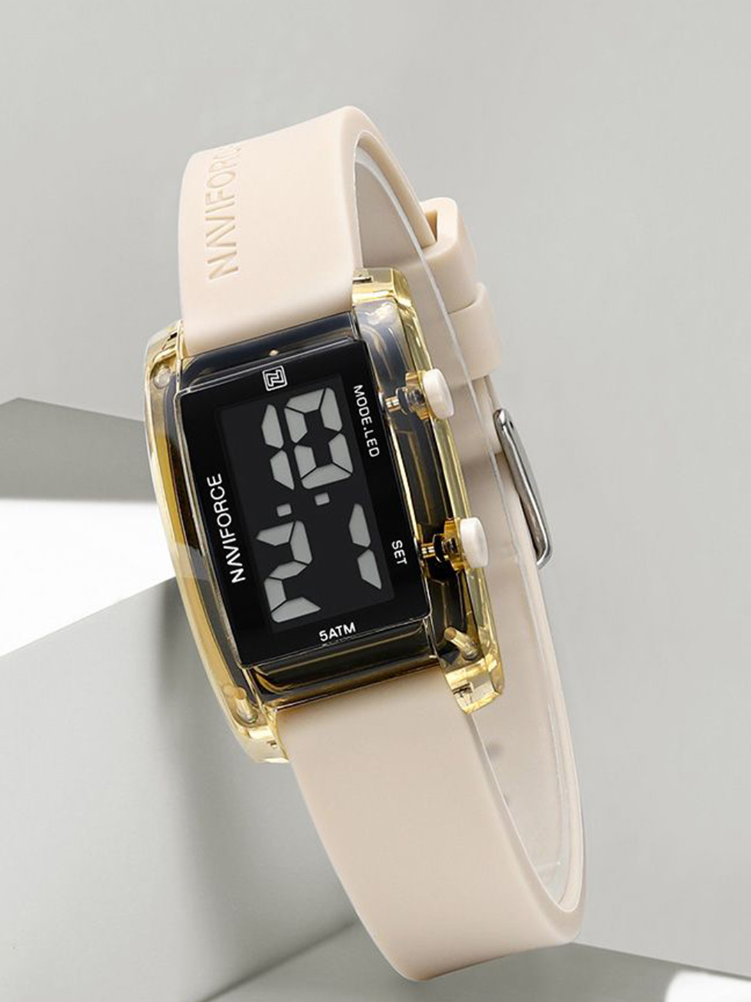 Naviforce Women Printed Dial & Straps Digital Watch NF7118_BG BG