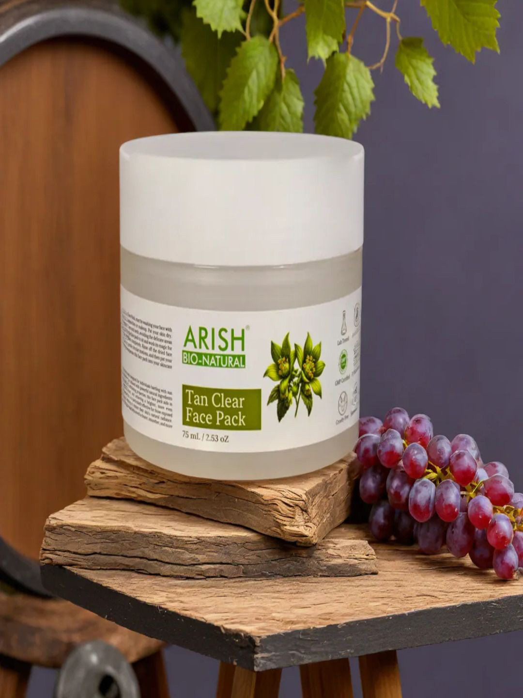 ARISH BIO-NATURAL Tan Clear Face Pack - 75 ml