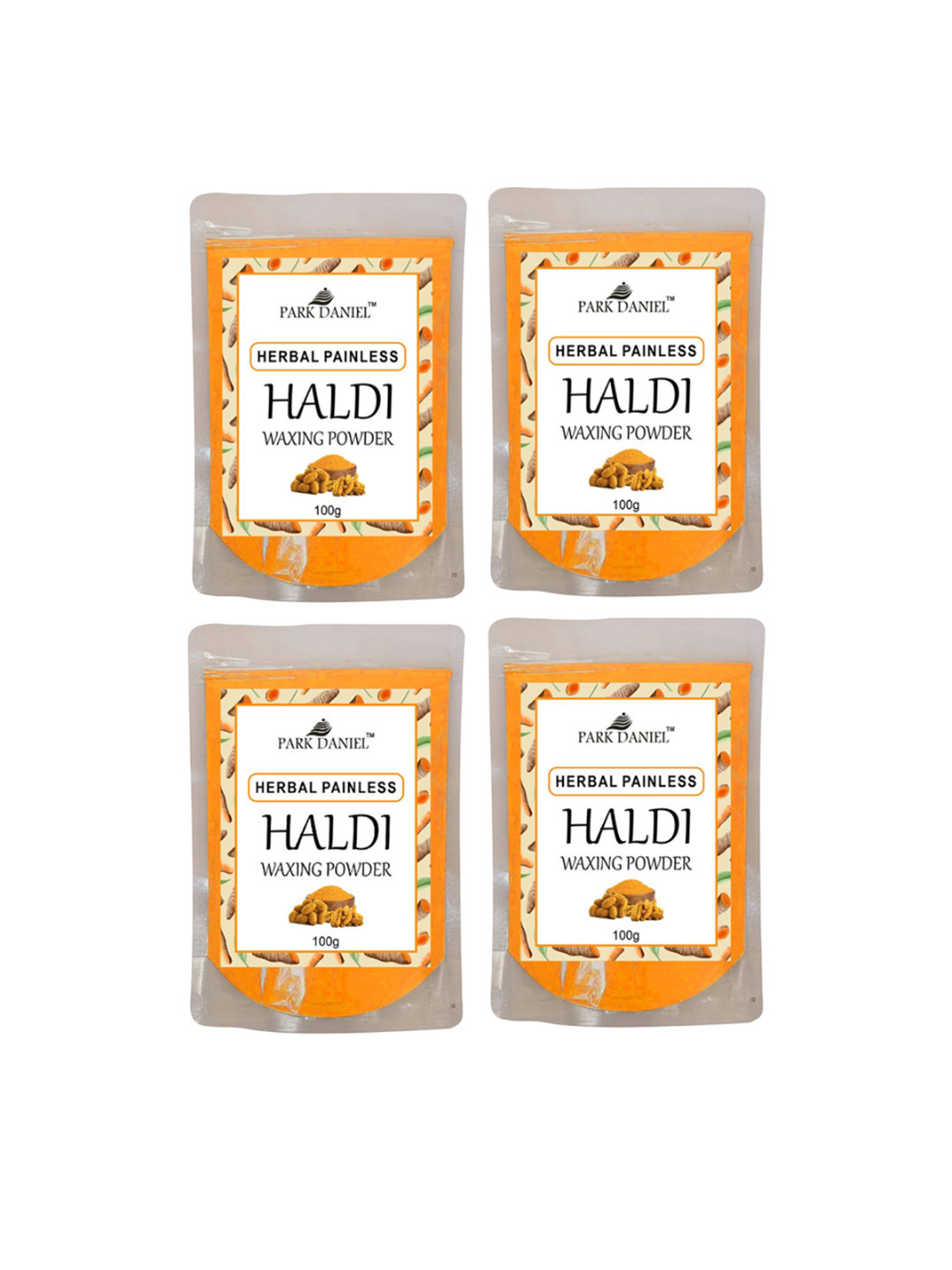 Core Set Of 4 Haldi Facial Wax Hair Removal Powder- 100 g Each