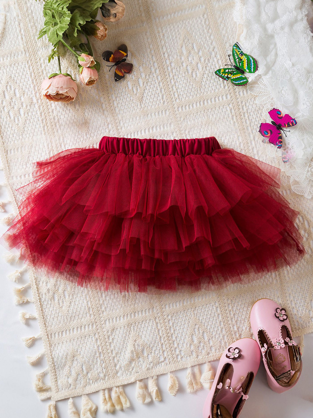 LULU & SKY Girls Tiered Tulle Skirt