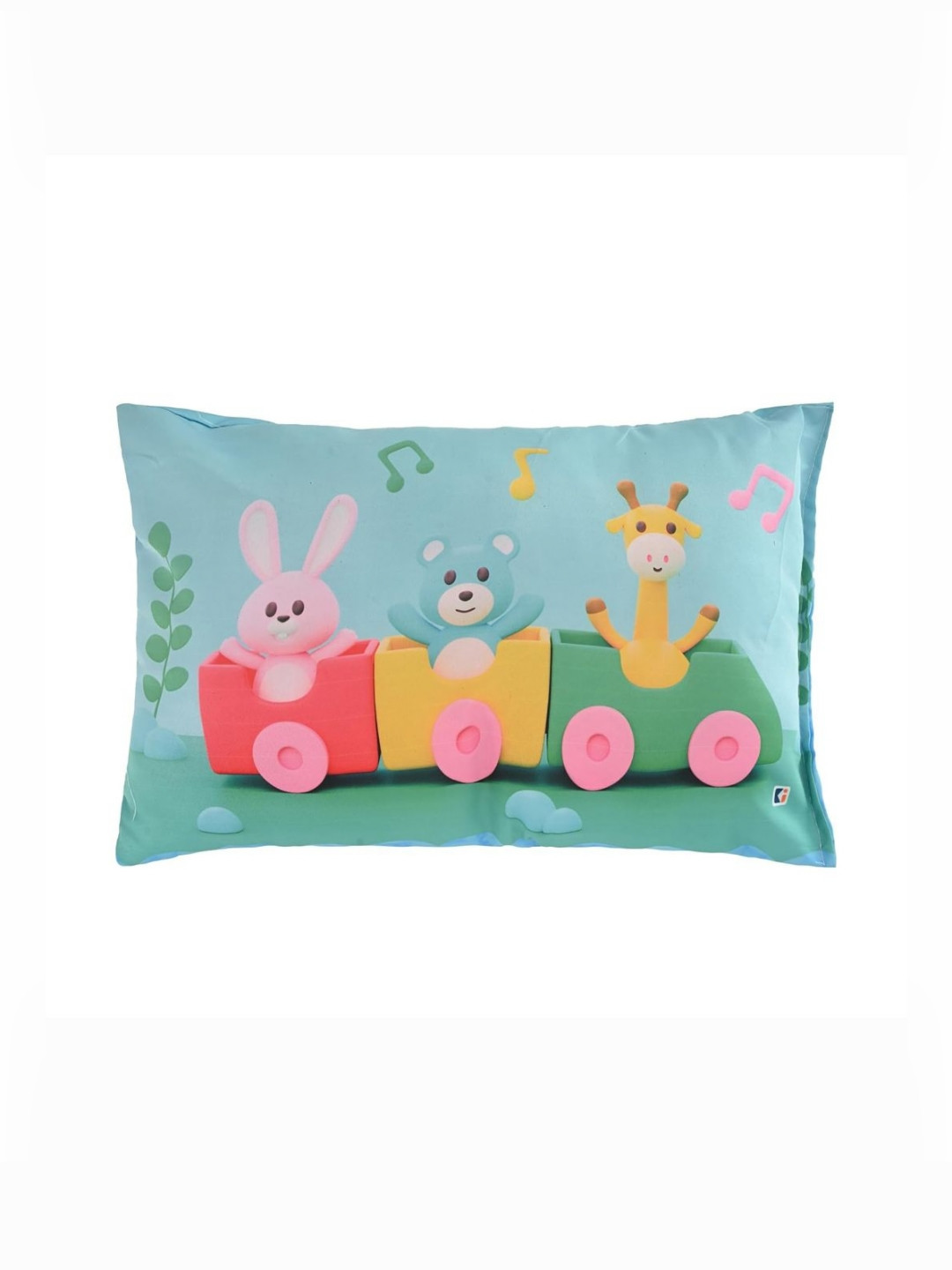 Aura Green Cartoon Characters Cotton Ultra Soft Memory Foam Baby Pillow-10 x 30 x 45 cm