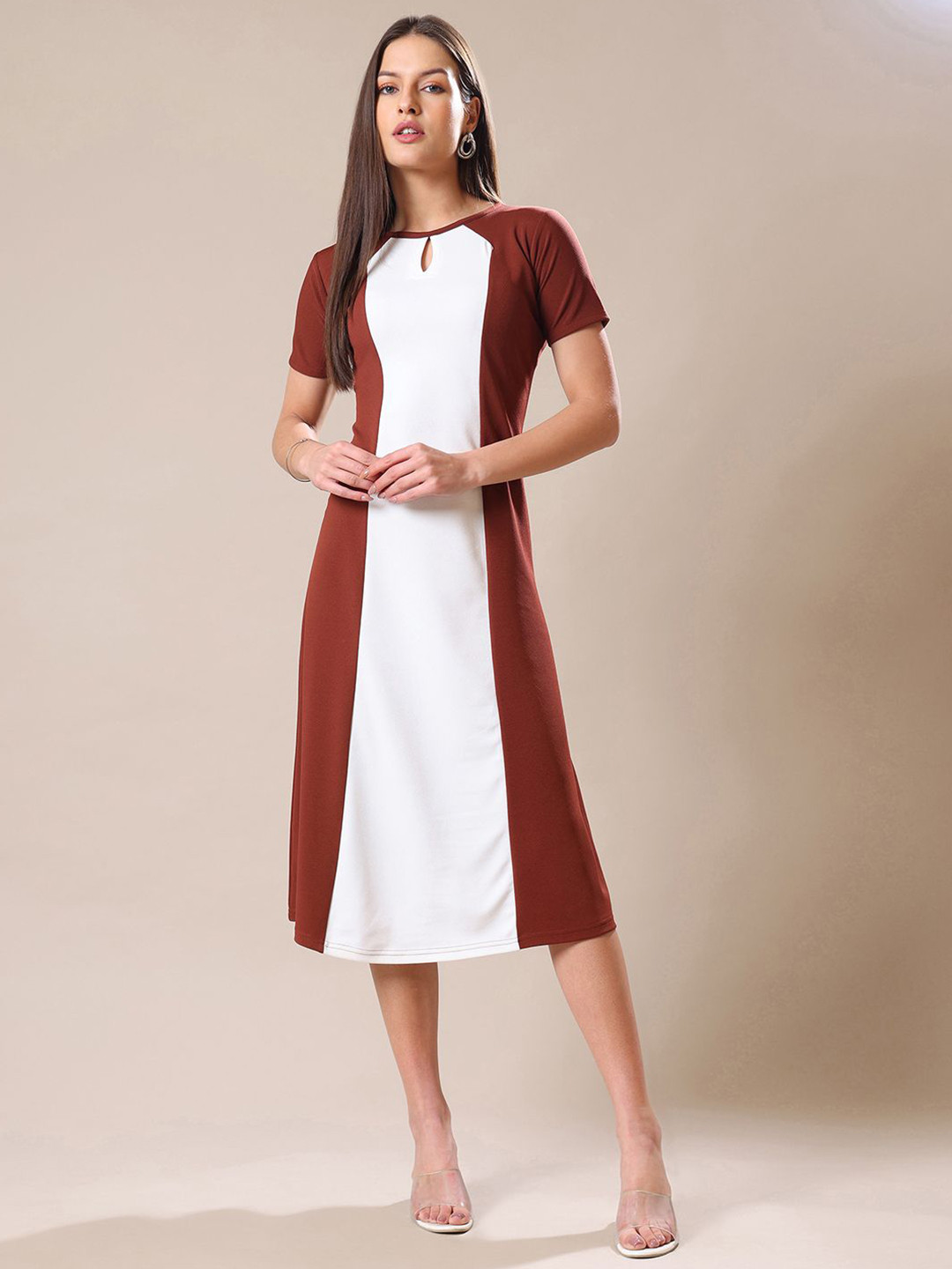 PURVAJA A-Line Midi Dress