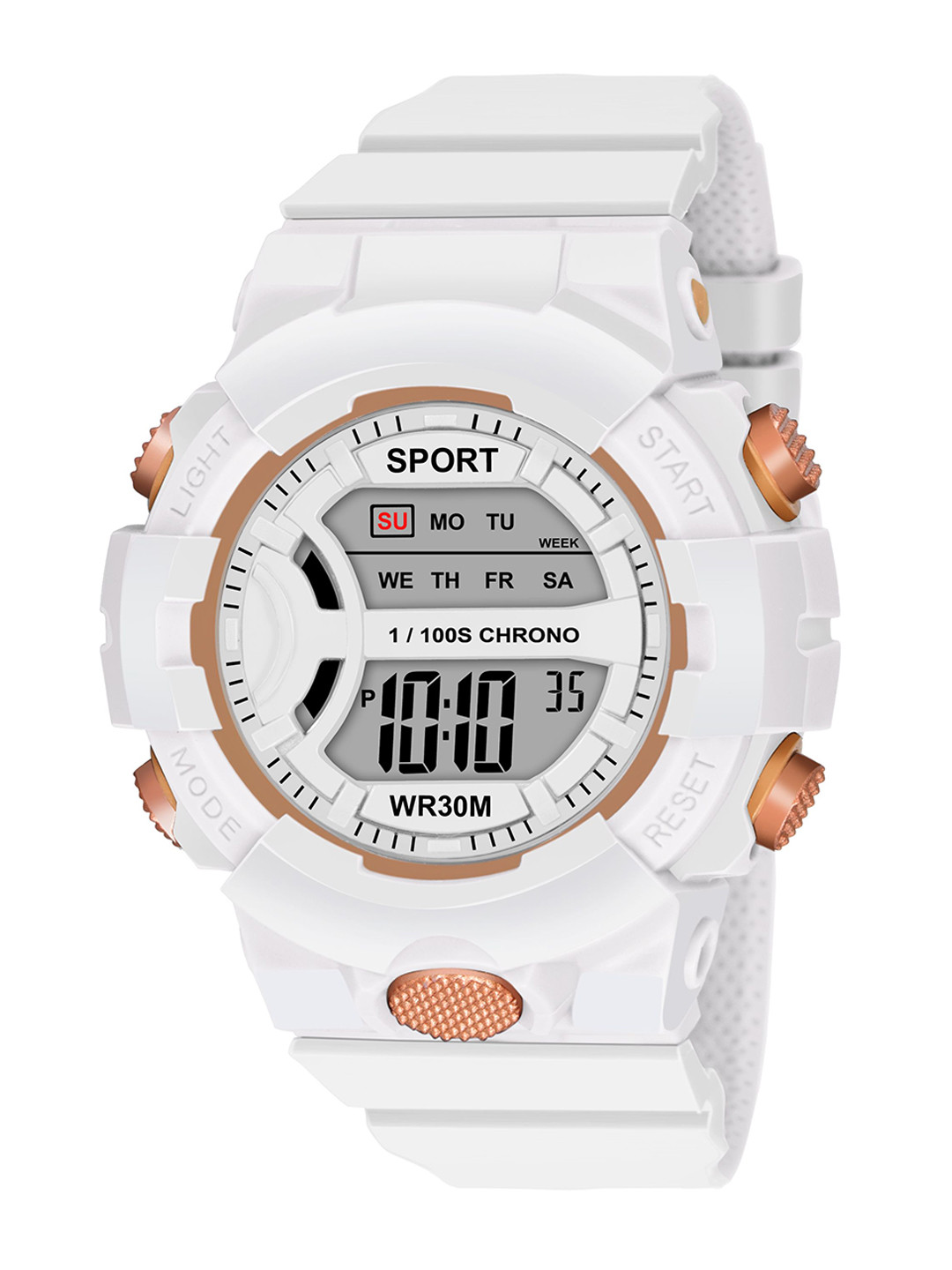 THE SHOPOHOLIC Unisex Kids Dial & Straps Digital Watch Dk - White