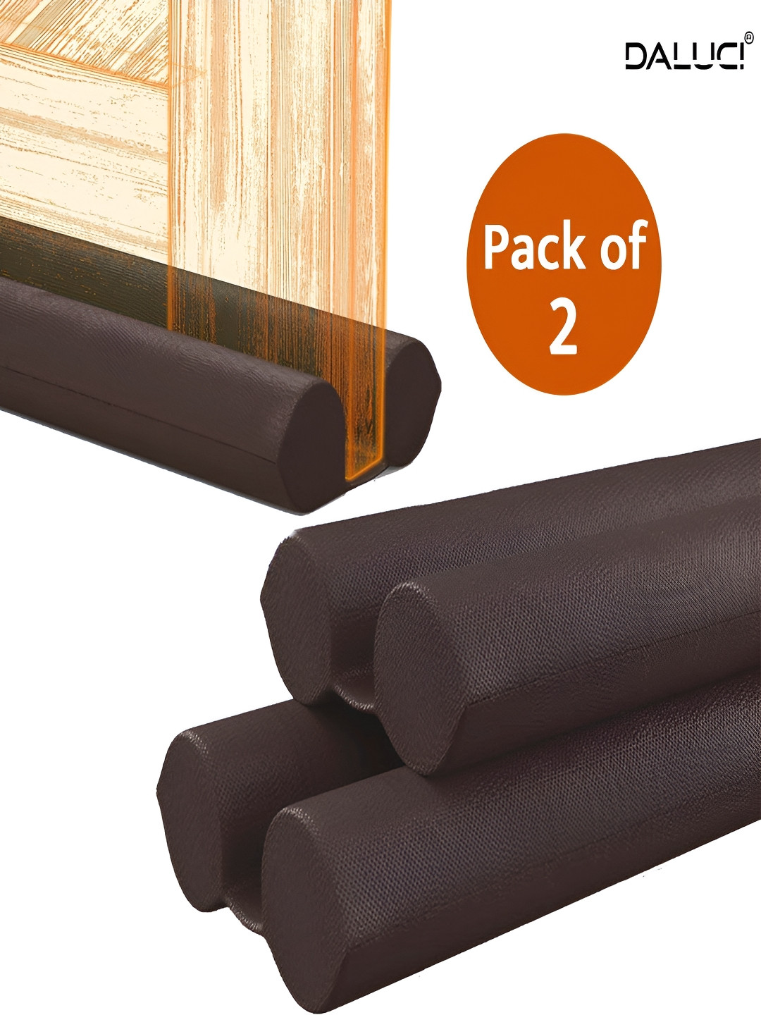 DALUCI 2-Pcs Brown Gap Filler DoorGuard