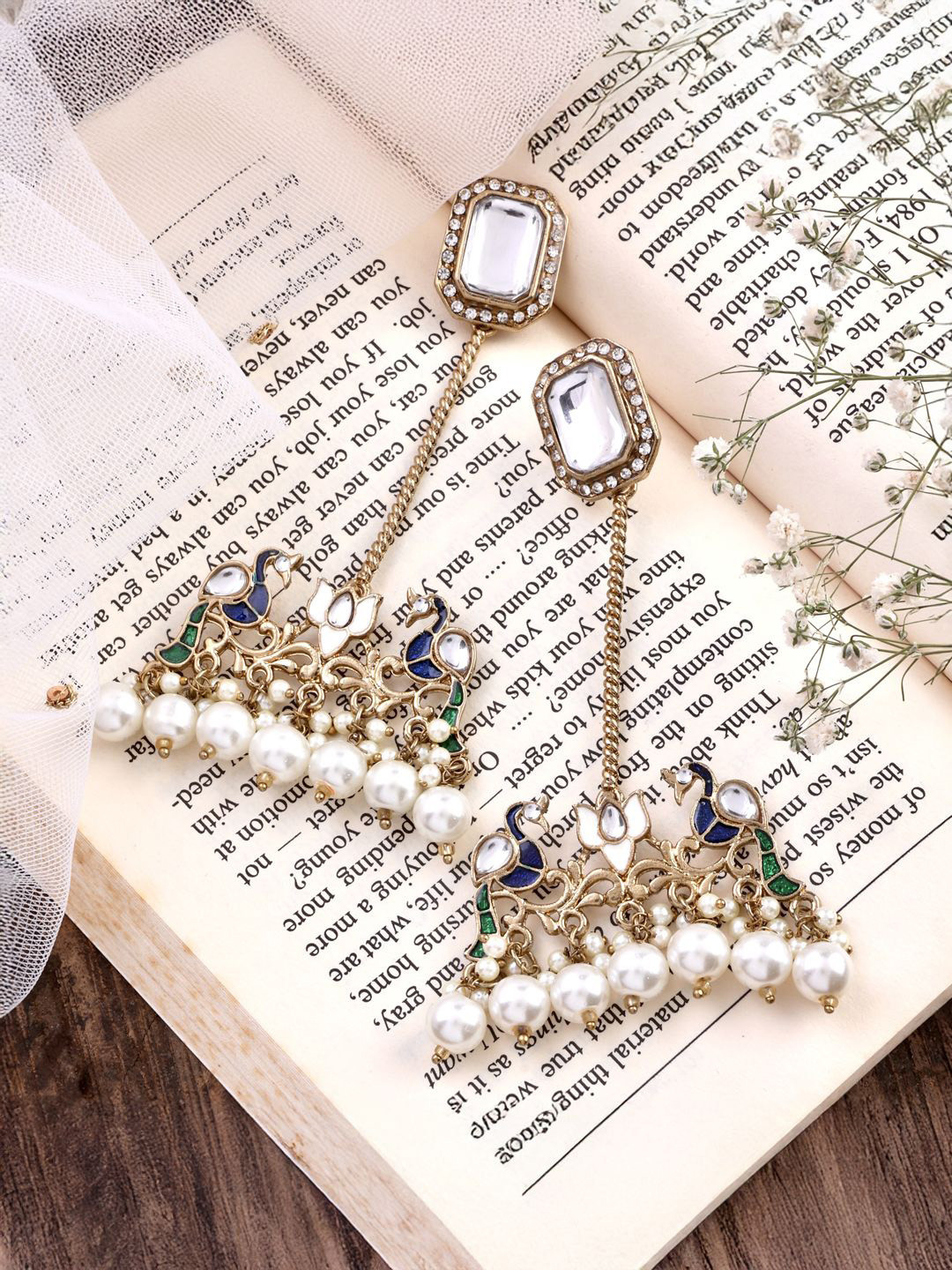 SHONA'S STYLE Women Peacock Shaped Drop Earrings