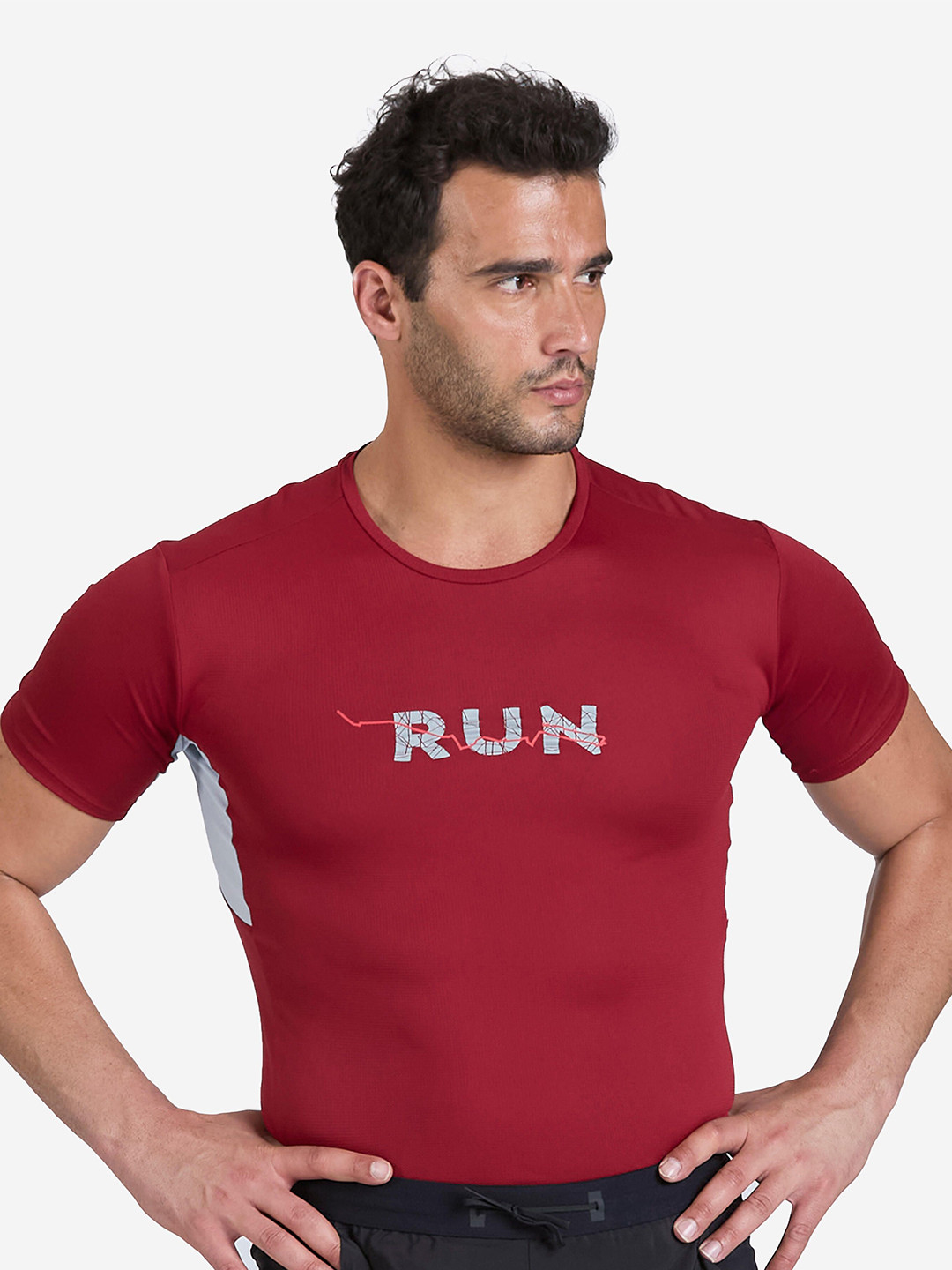 Decathlon KALENJI - Printed Running Tshirt For Men- Run Dry