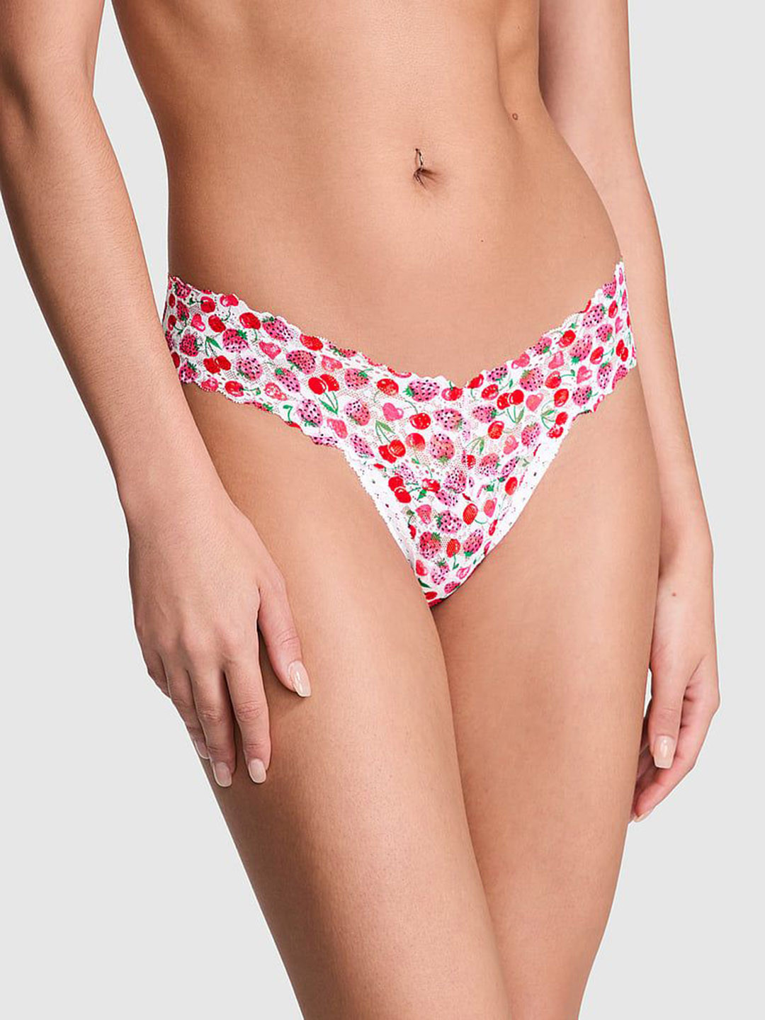 Victoria's Secret PINK Printed Wink Lace Thong Brief 1125591972DU