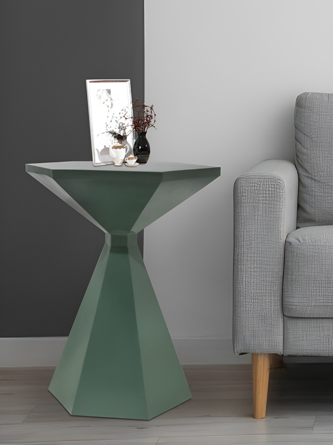 Metalsmith Green Abstract Shaped Coffee Table