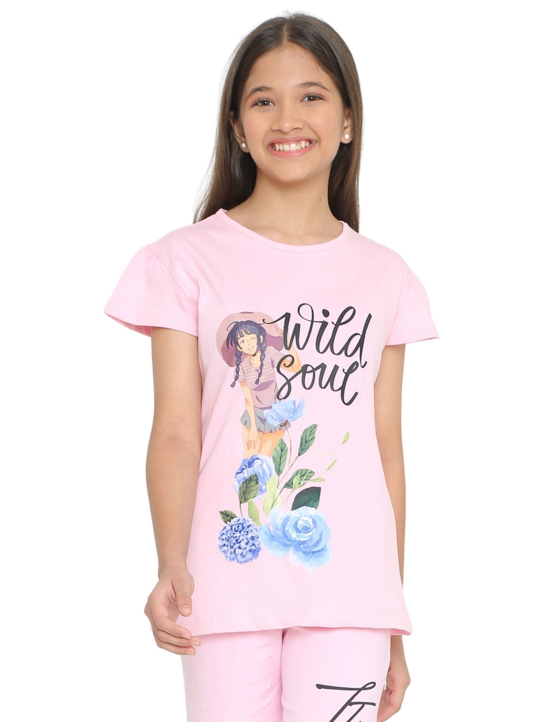 TotzTouch Girls Printed T-shirt