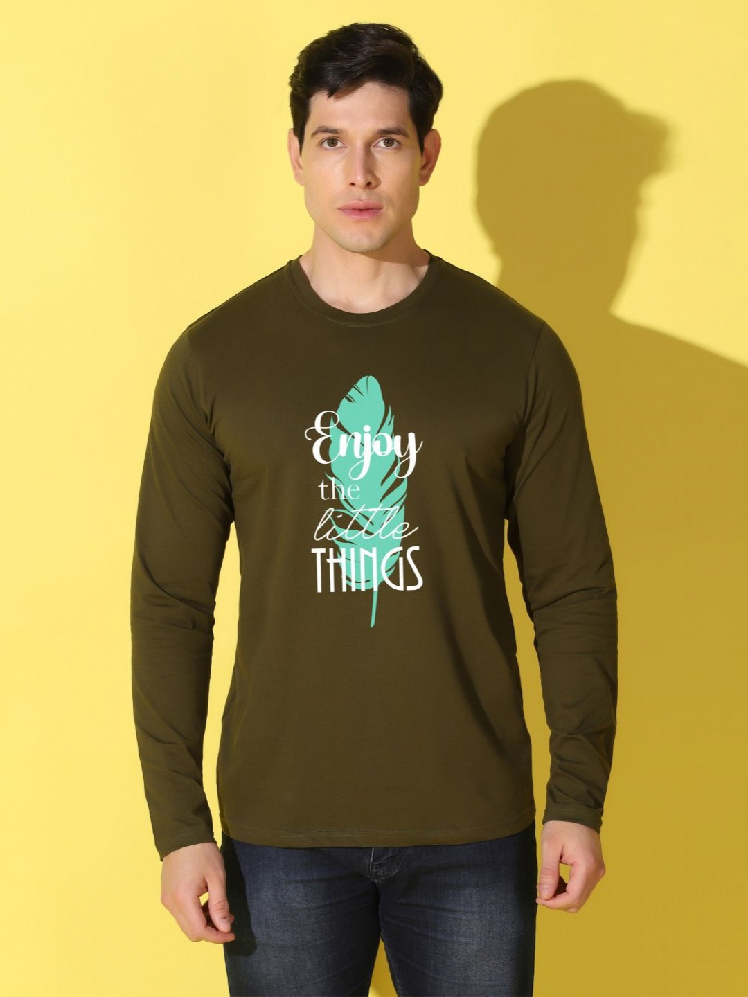 WOOSTRO Men Typography Printed Slim Fit T-shirt