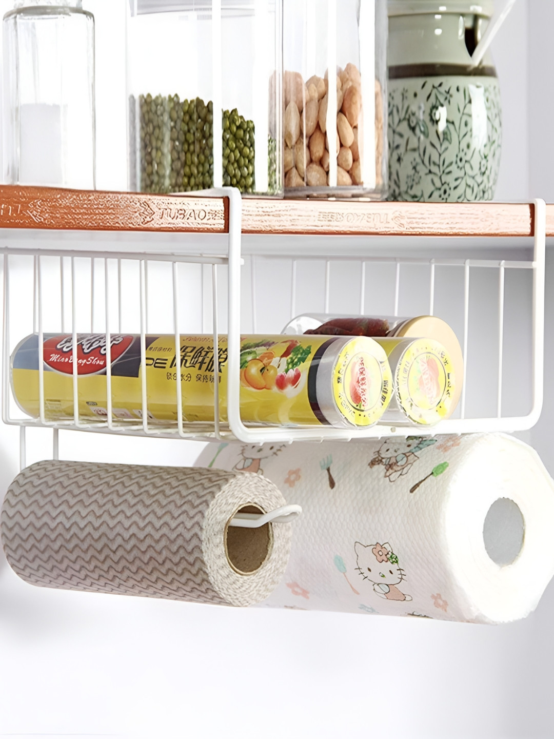 Go Hooked 12 Inch Undershelf Storage Basket