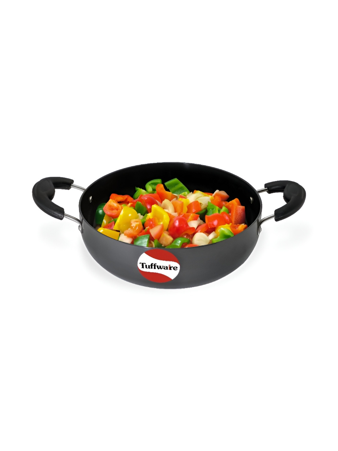 TUFFWAIRE Hard Anodised Deep Kadhai without Lid 11inch - 1.9 Litre