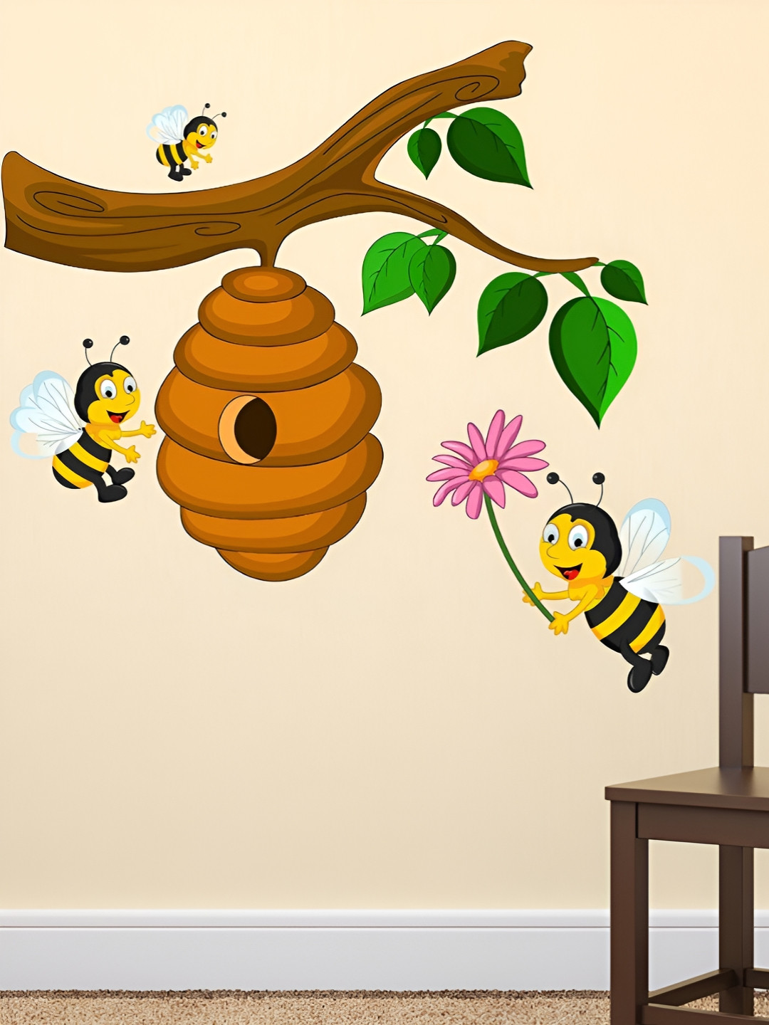 LANSTICK Brown & Green Splash Proof Wall Sticker