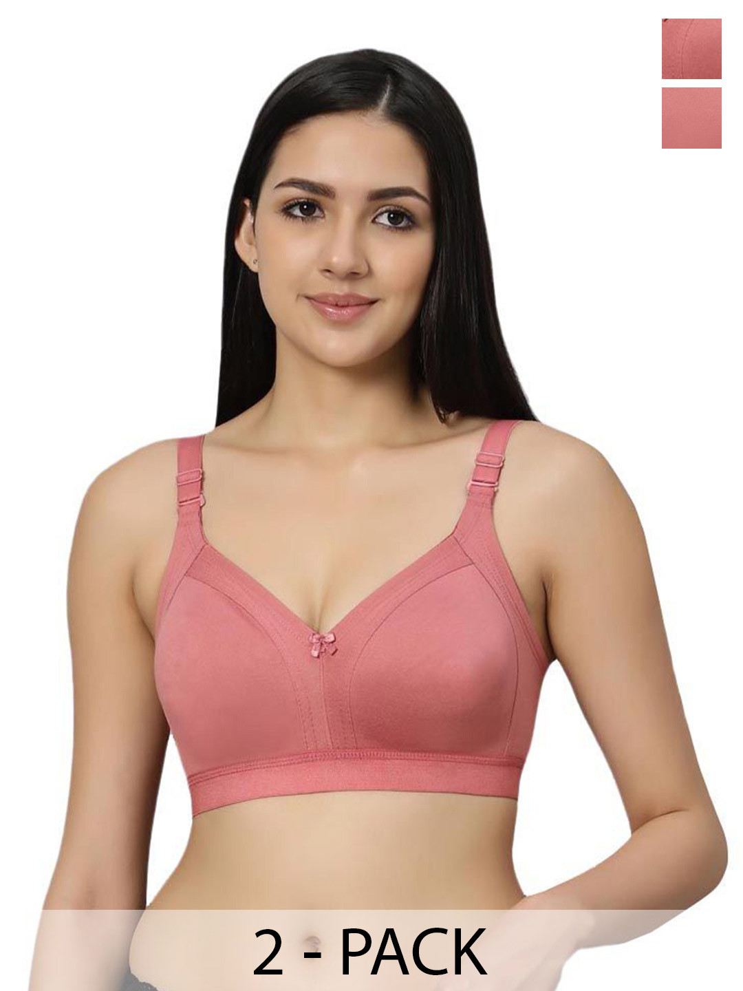 Bluenixie Pack Of 2 Full Coverage Solid Bra