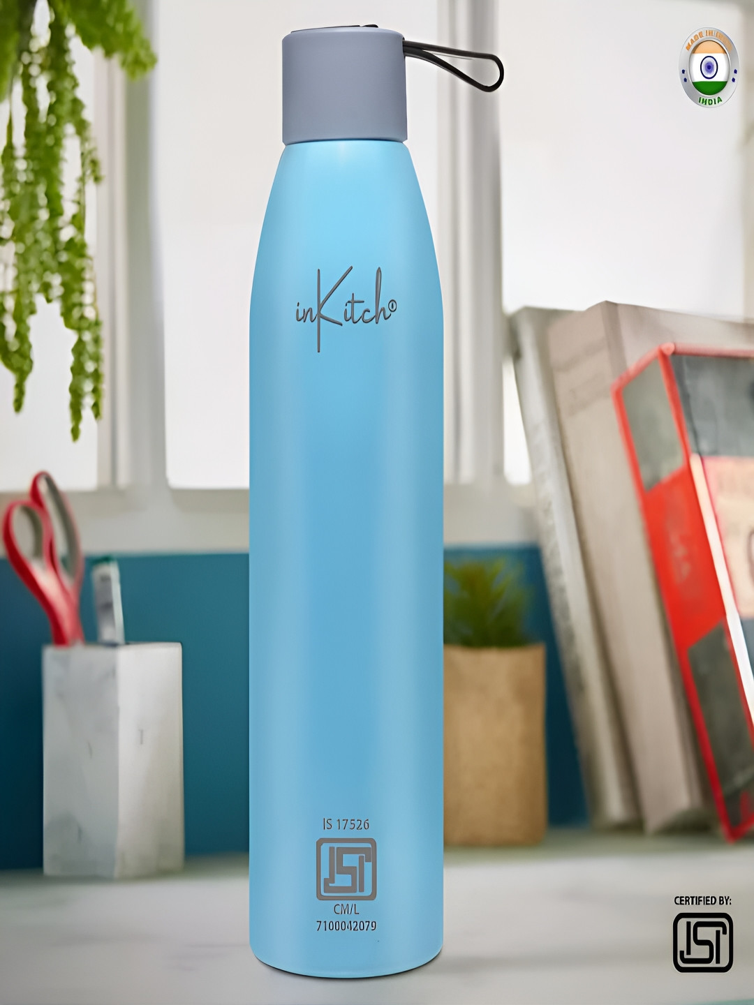 inKitch Blue Stainless Steel Smart Vacuum Flask - 750ml