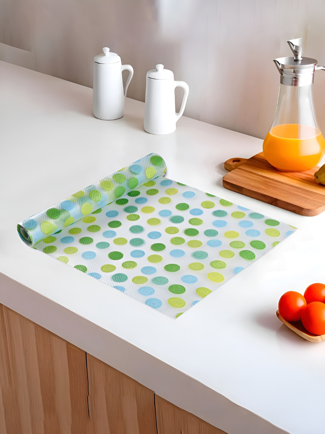 Myntra Elegant Homes 5 Mtr Green and Blue Multipurpose Shelf Mat Rolls