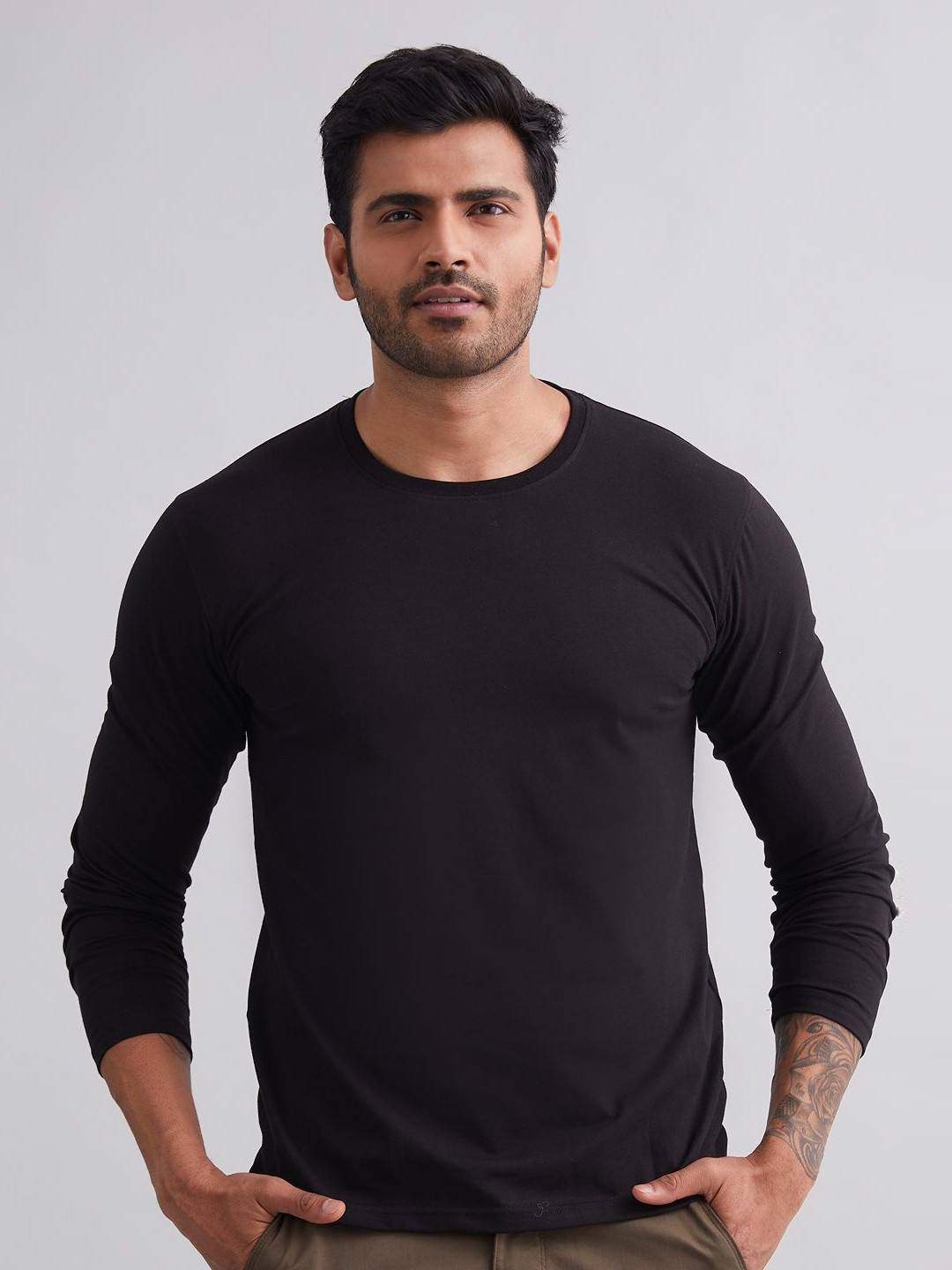 MOUNTMILLER Men's Element  Long Sleeve Round Neck Sports T-Shirt