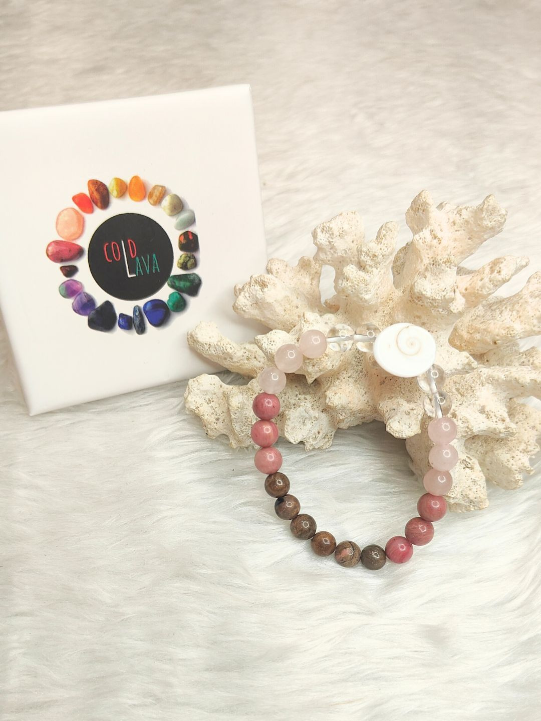 Cold Lava Studio Unisex Artificial Beaded Elasticated Bracelet