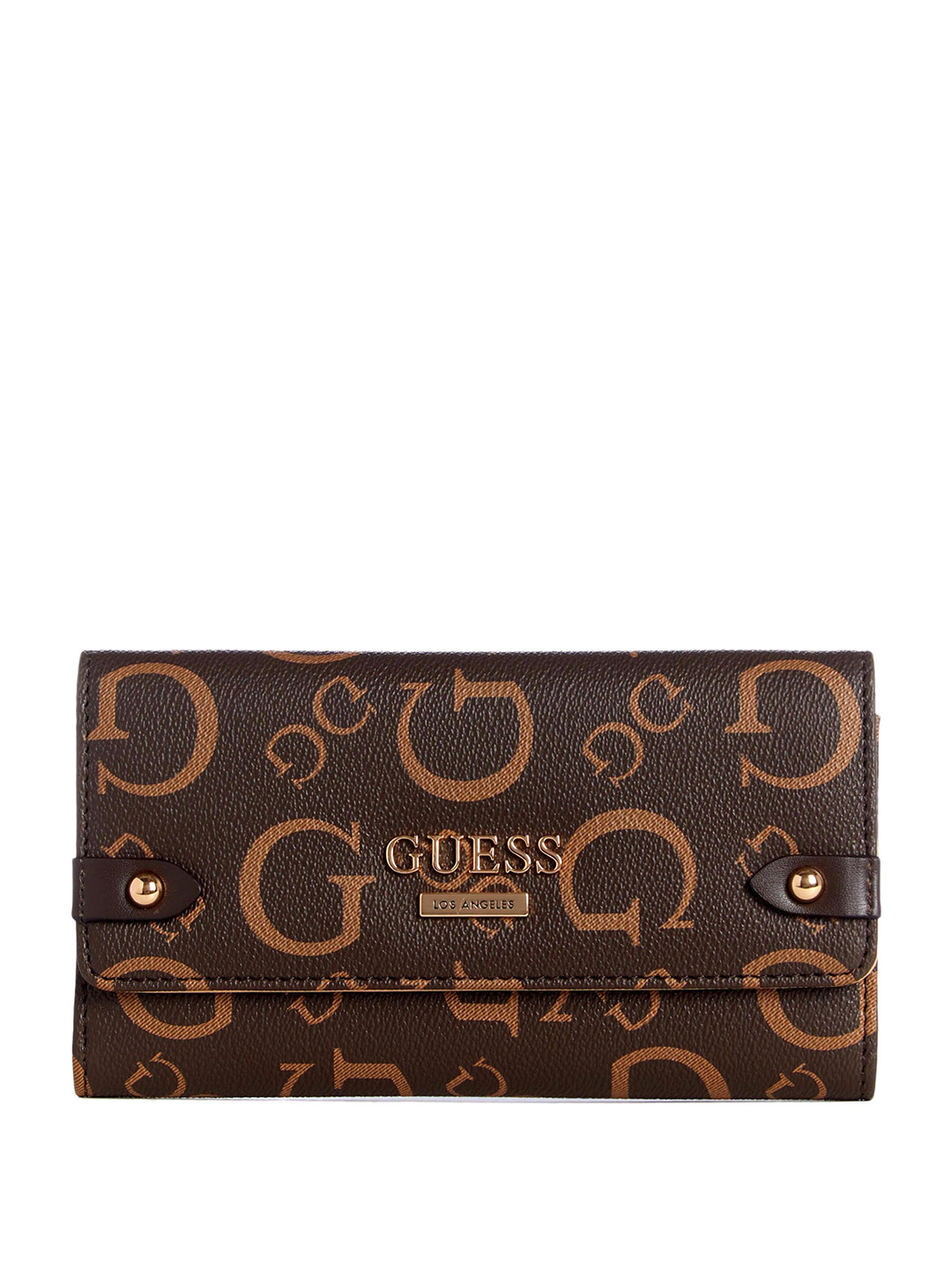 GUESS Women Brand Logo Textured Three Fold Wallet