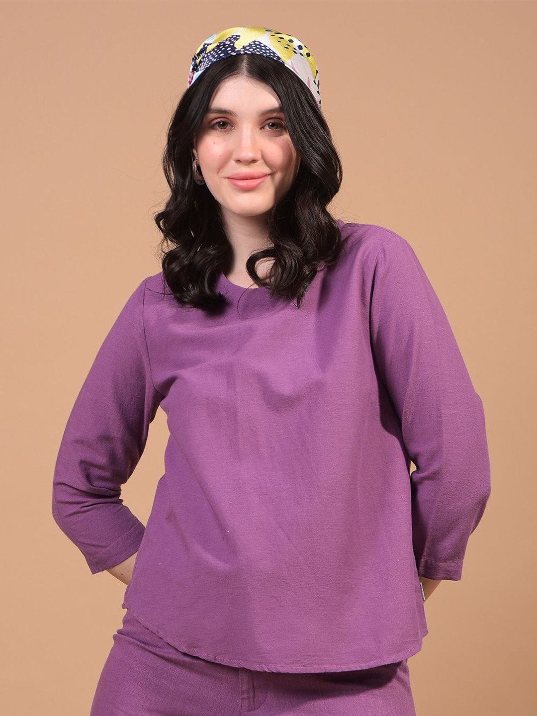 Crimsoune Club Purple Solid Top