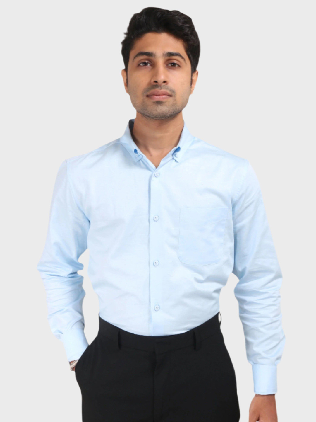JONESBURG Men Classic Slim Fit Formal Shirt