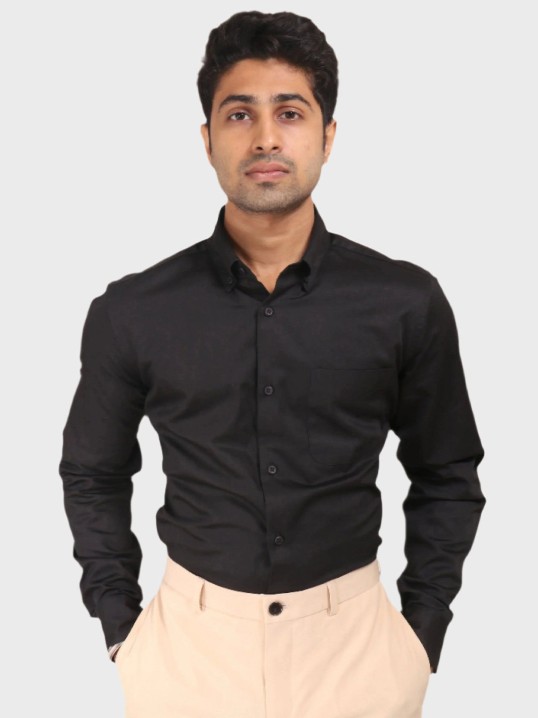JONESBURG Men Classic Slim Fit Formal Shirt