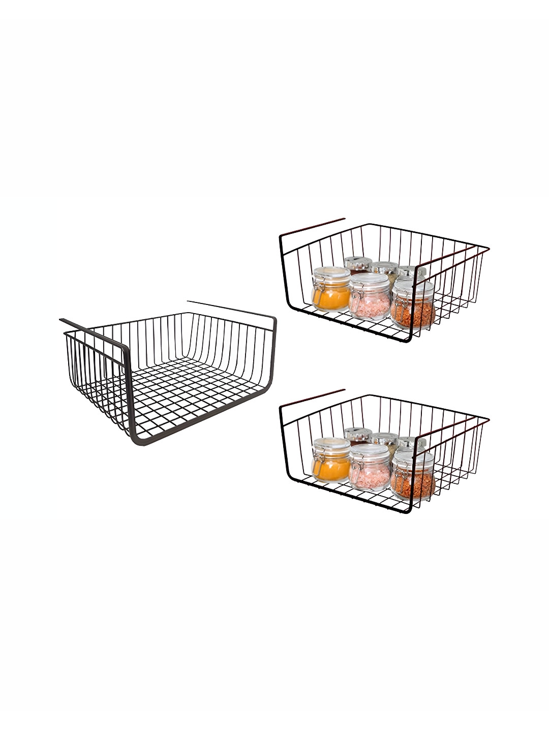 Go Hooked Pack of 3 Undershelf Storage Basket
