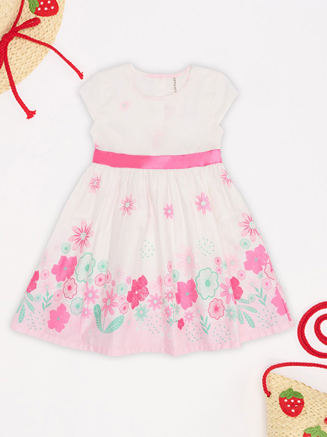 Pantaloons Junior Floral Print Fit & Flare Dress