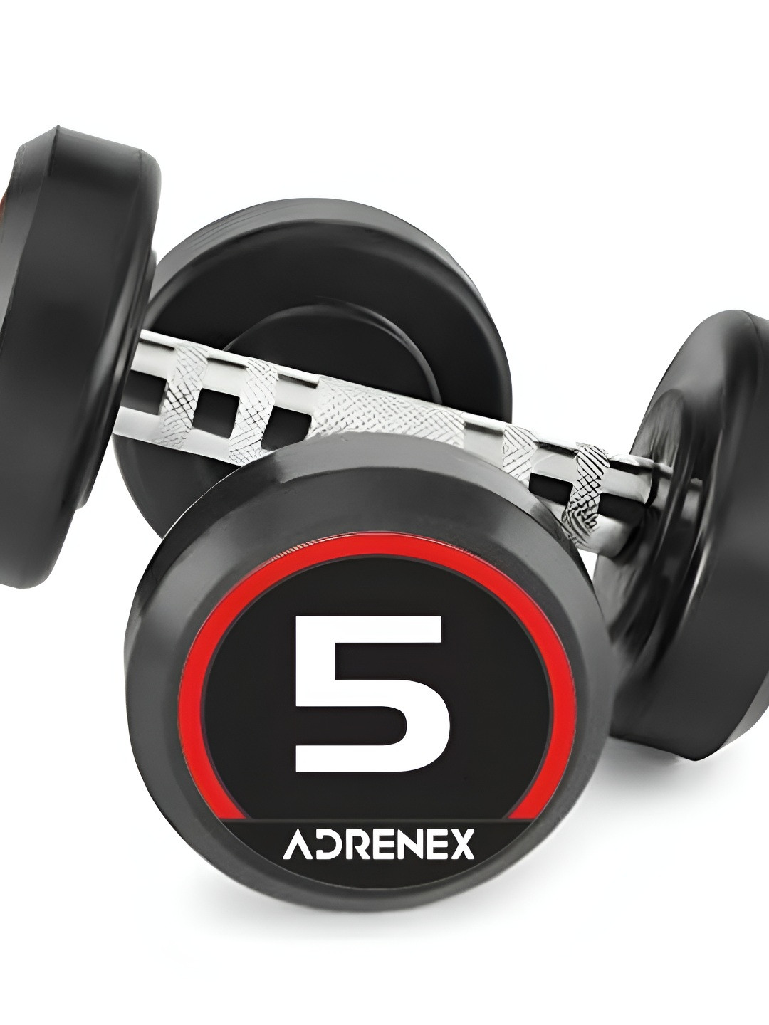 ADRENEX Set Of 2 Round Bouncer Fixed Weight Dumbbell-5 kg Each