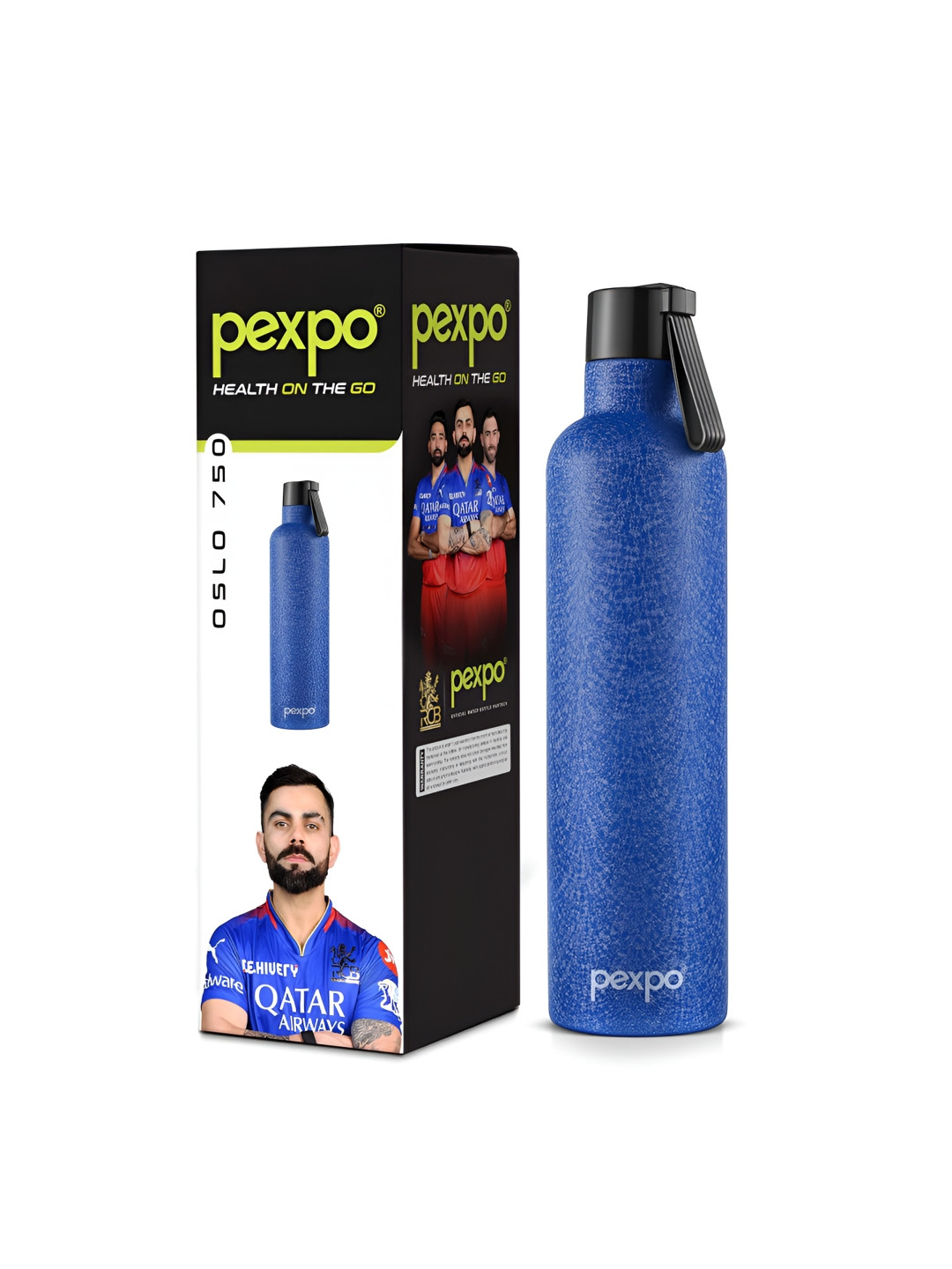 Pexpo Oslo Blue Solid Stainless Steel BPA Free Flask - 750ml