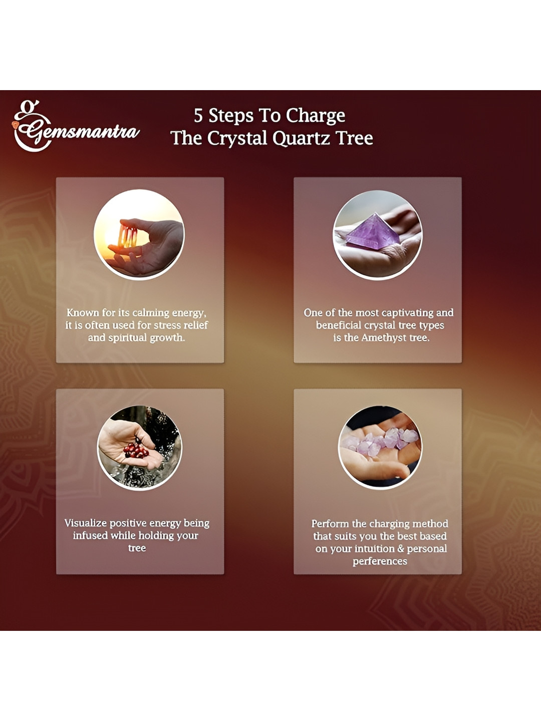 Gemsmantra Crystal Quartz Silver Crystal Tree For Positive Energy Chakra Healing 100 Beads Silver Crystal Glossy Prayer Room Small Showpiece - 9.1 Inches