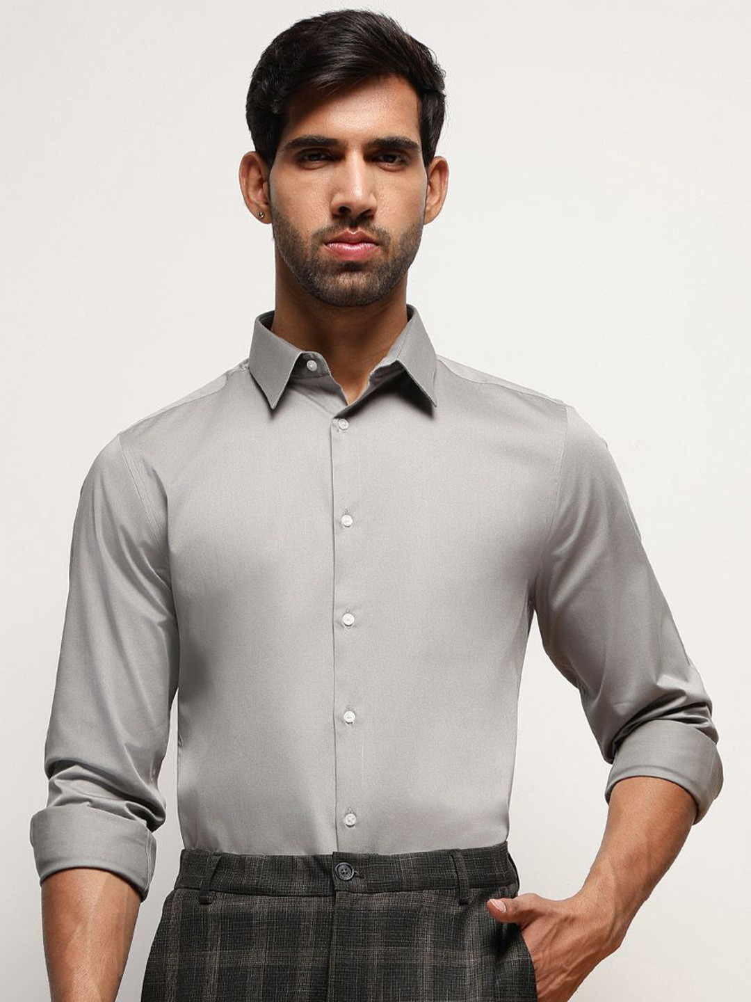 SUBTRACT Men Slim Fit Party Shirt