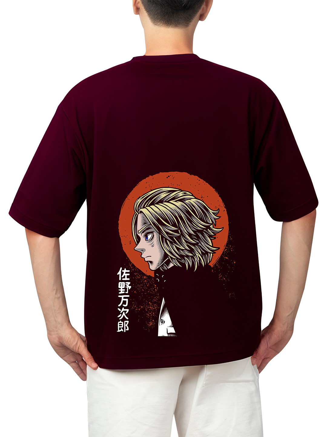 Starsbuyer Manjiro Sano Printed Cotton Drop-Shoulder Sleeves Oversized T-shirt