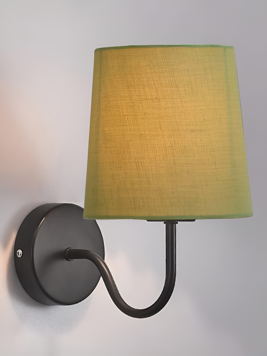 Decorcity Green & Black Metal Contemporary Frustum Shaped Wall Lamp