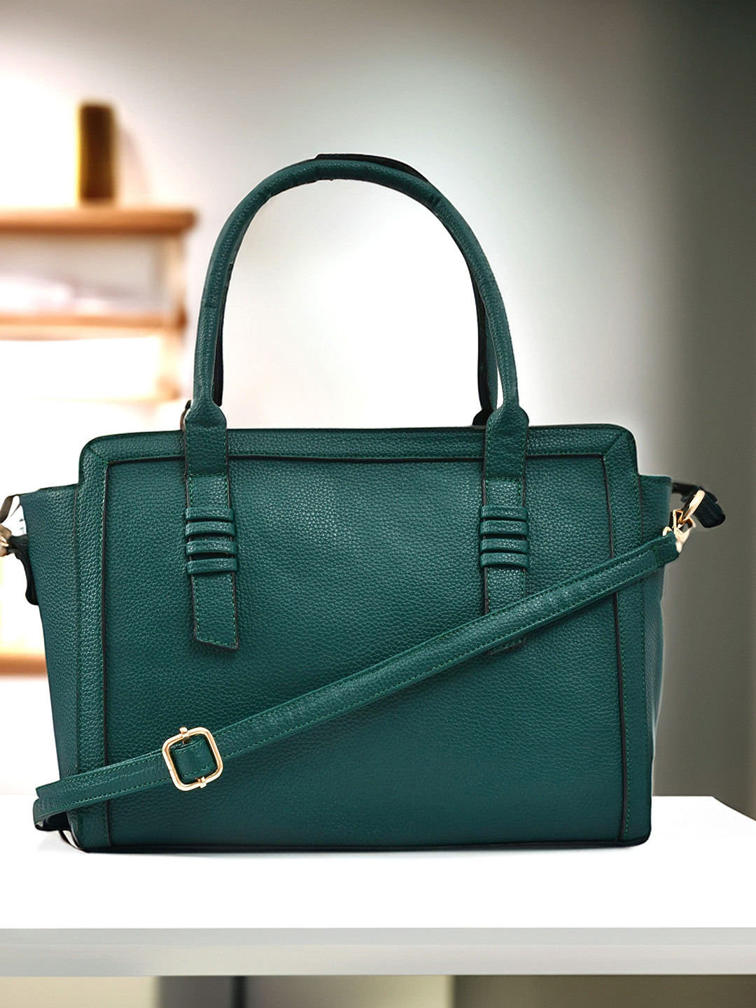 FOR THE BEAUTIFUL YOU PU Structured Satchel Bag With Fringed