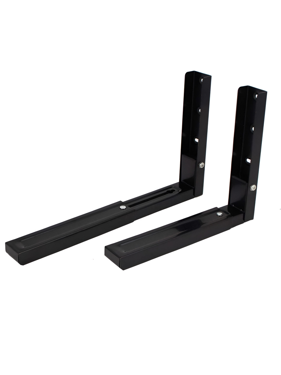 AMPEREUS Black Foldable Wall-Mounted Microwave Oven Bracket