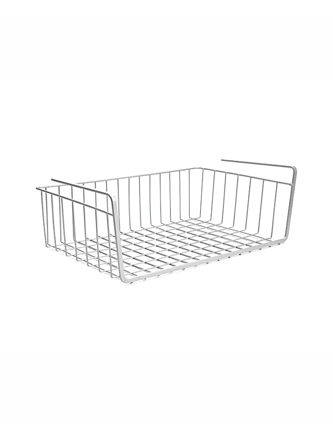Go Hooked 16 Inch Undershelf Storage Basket Silver