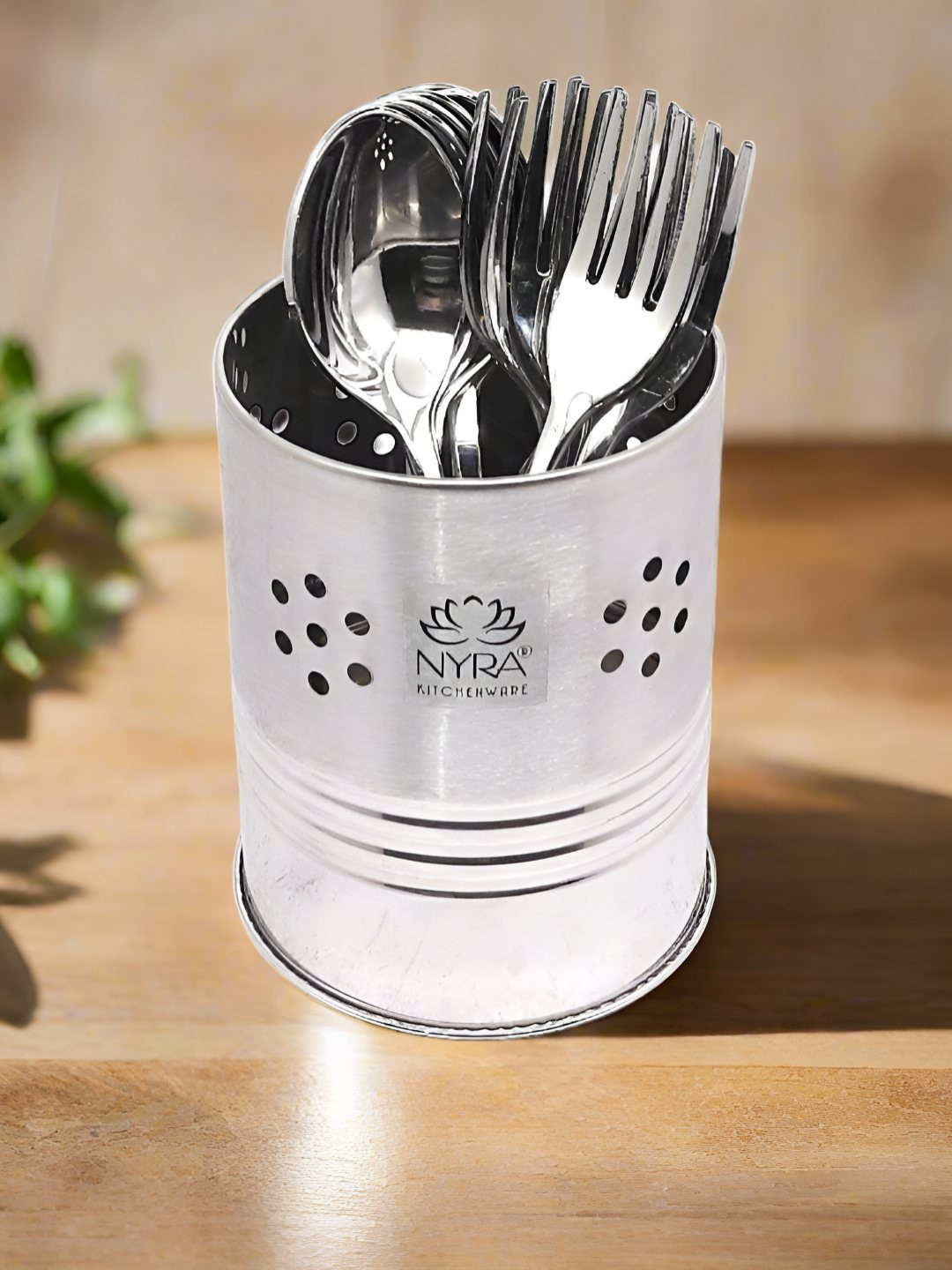 Nyra Kitchenware Steel Stainless Cutlery Holder