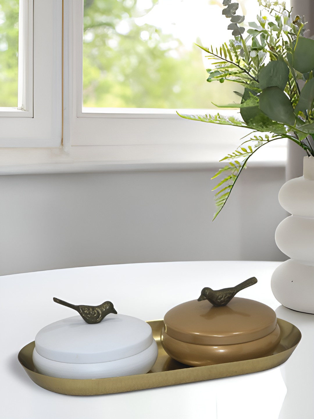 Metalsmith Vr-24-0284 Gold Metal Dishwasher Safe 3 Piece Clip-On Canister