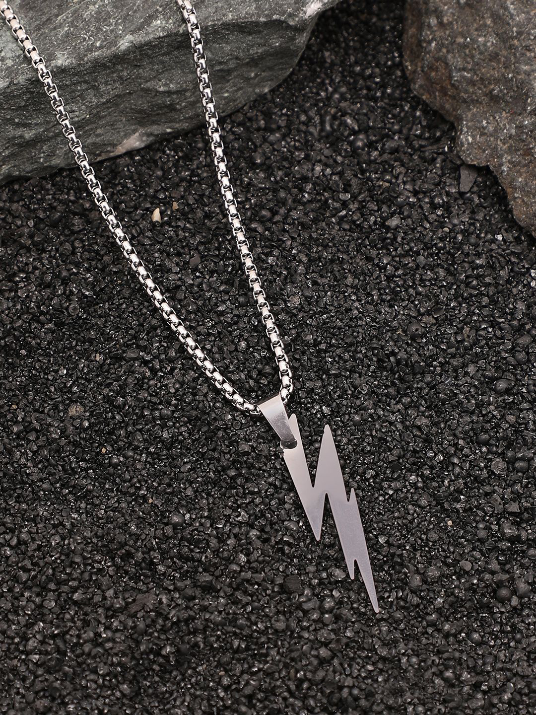 French Accent Men Silver-Plated Chain