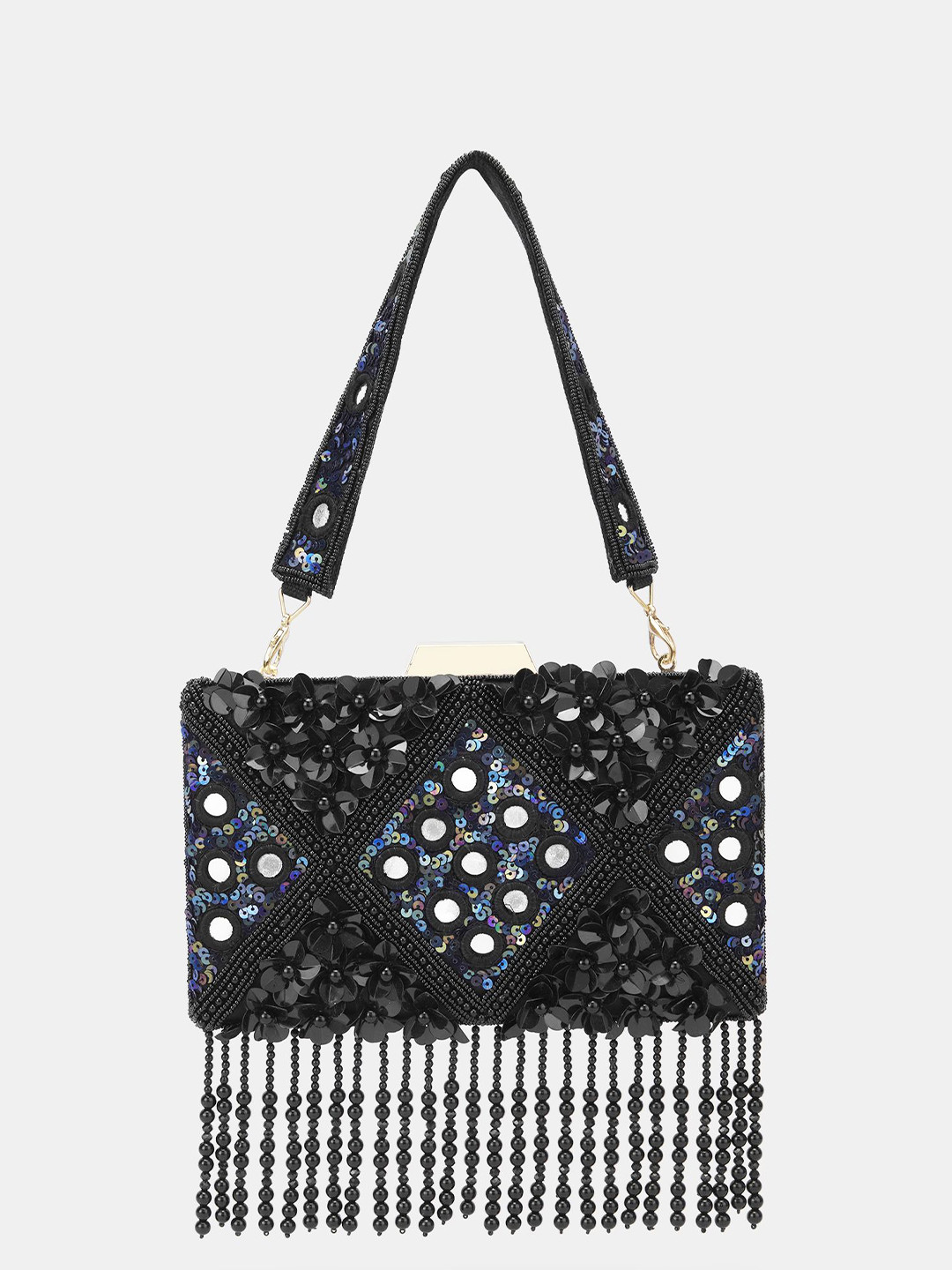 LAVIE LUXE Women Floral Embroidered Embellished Clutch