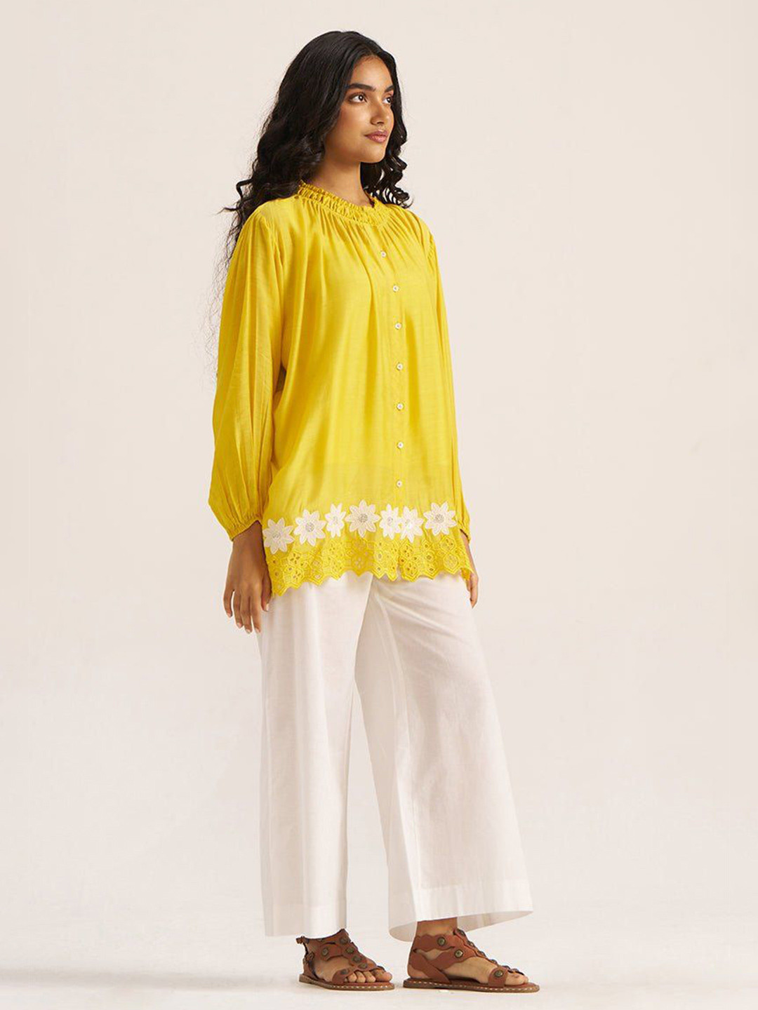 Ganga Women Semi Sheer Casual Shirt