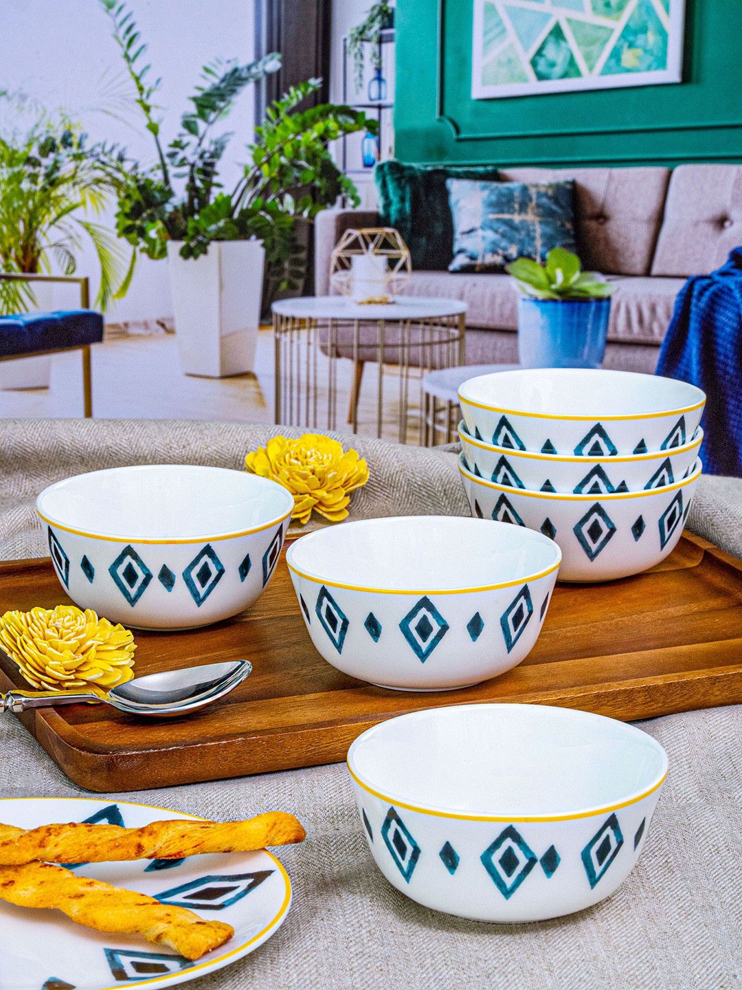 GOODHOMES Unisex White Bowl