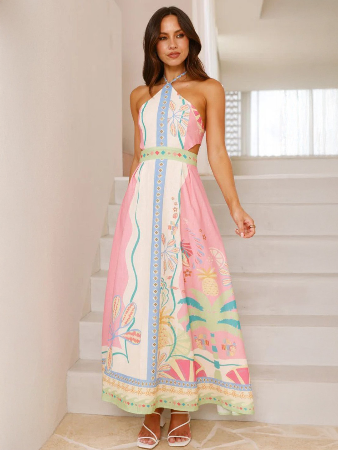Routes by All About You Halter Neck A-Line Maxi Dress