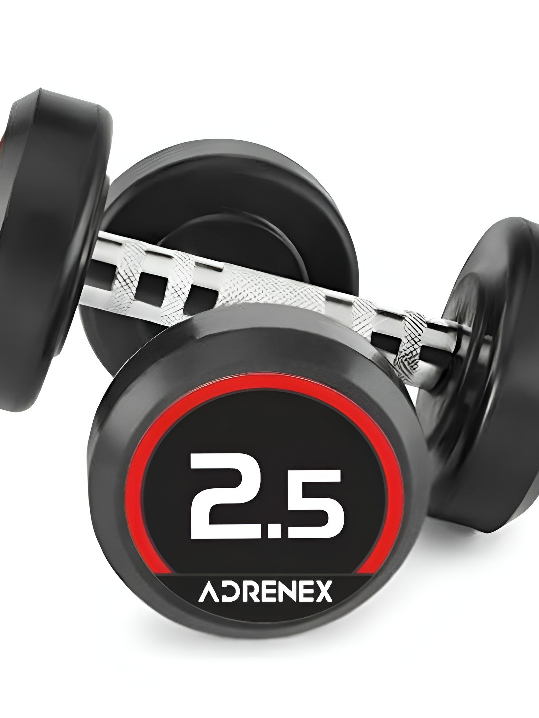 ADRENEX Set Of 2 Round Bouncer Fixed Weight Dumbbell-2.5 kg Each