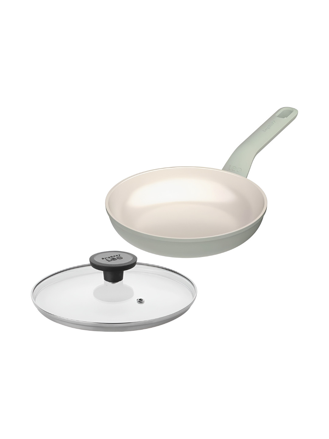 BergHOFF Grey Induction Base Non-Stick Aluminium Frying Pan & Glass Lid