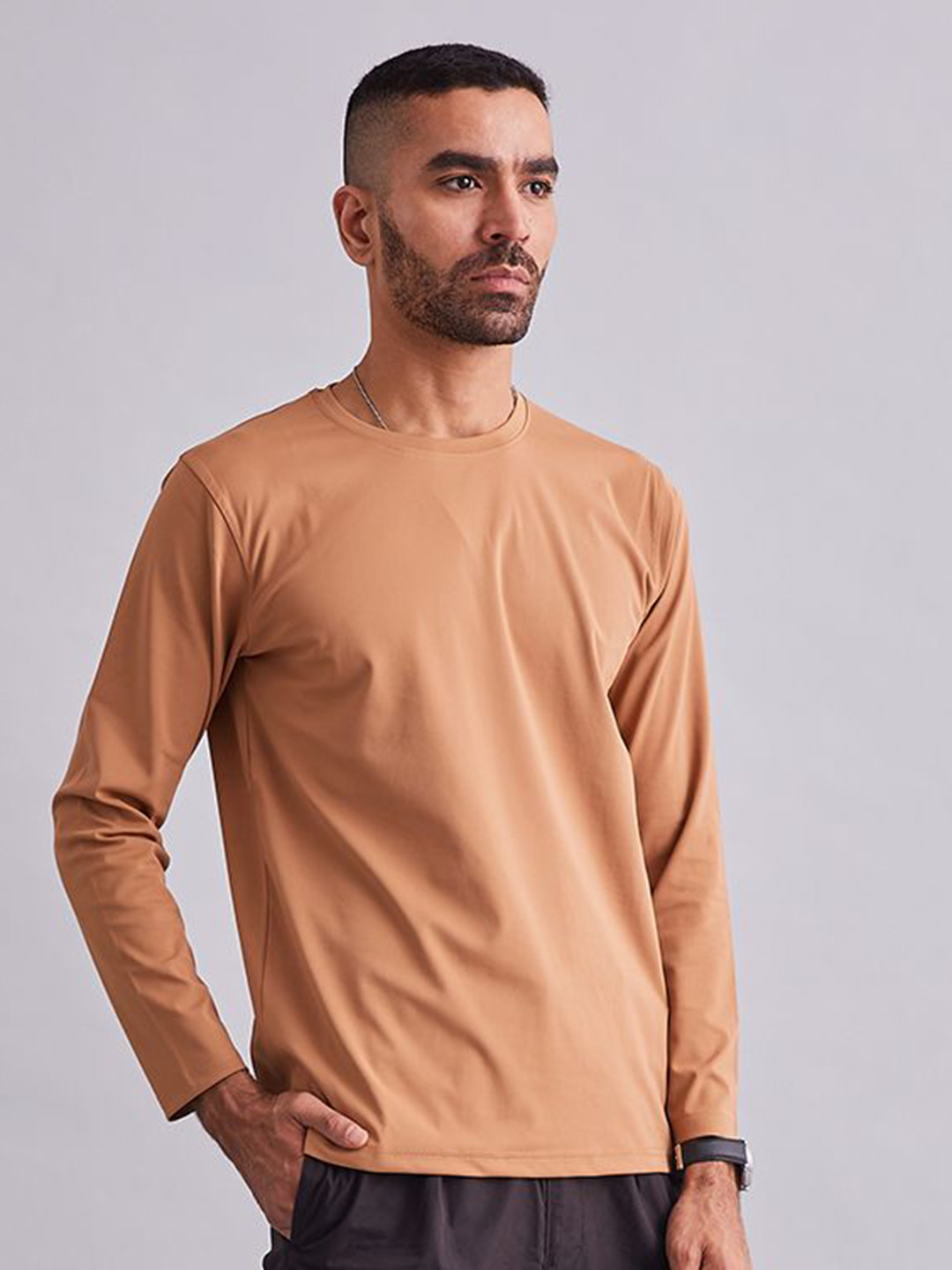 MOUNTMILLER Men's Durafit Torso Long Sleeve Round Neck Sports T-Shirt